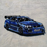 Trippy Racing Car Floor Rug